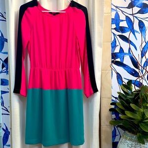 BCBG MaxAzria Marcel Neon Pink & Green Color-Block Dress Size XS